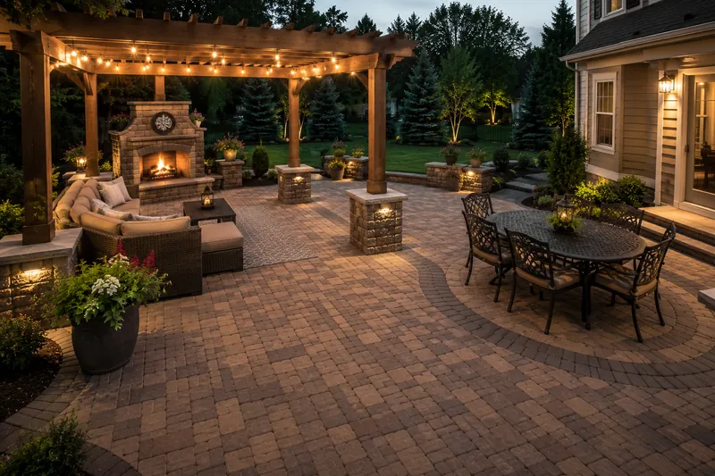 Pergola + fireplace — Southeast Michigan
